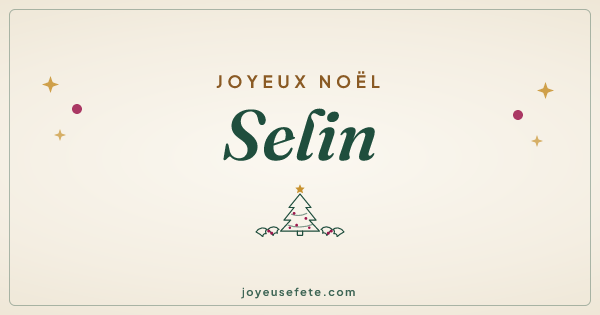 Image « Joyeux Noël Selin » au format large