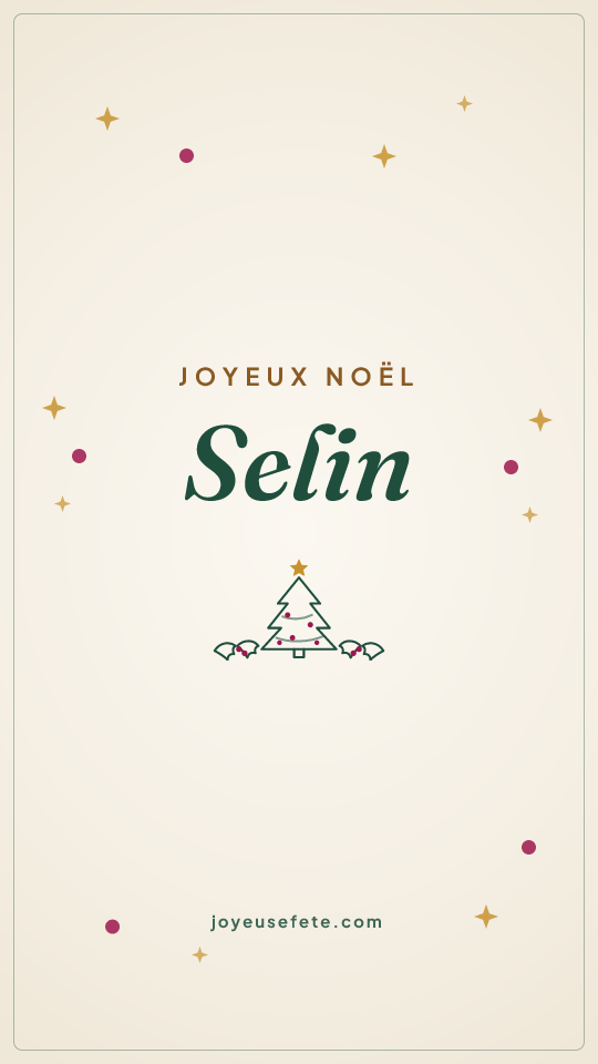 Image « Joyeux Noël Selin » au format story