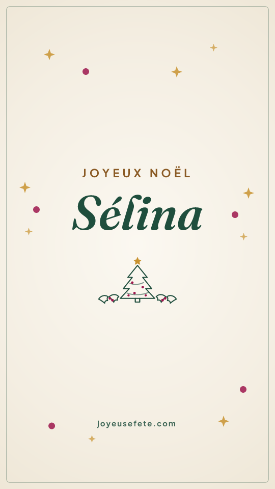 Image « Joyeux Noël Sélina » au format story
