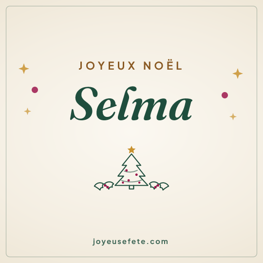 Image carrée « Joyeux Noël Selma » pour WhatsApp