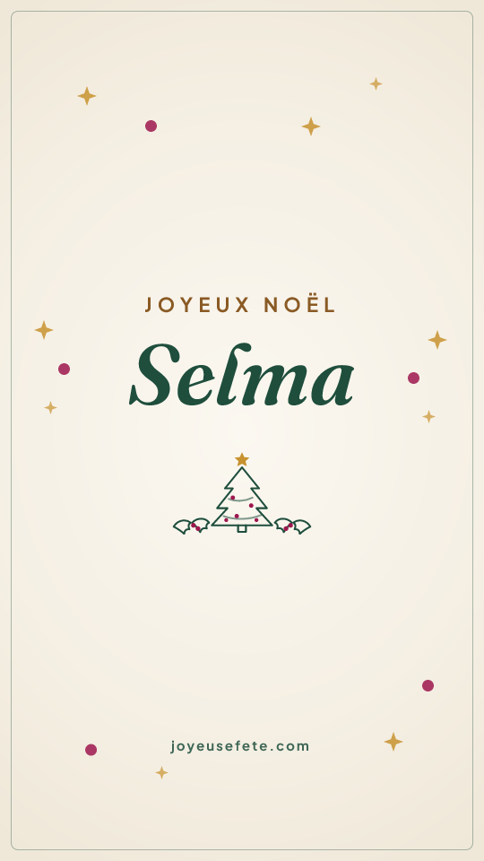 Image « Joyeux Noël Selma » au format story