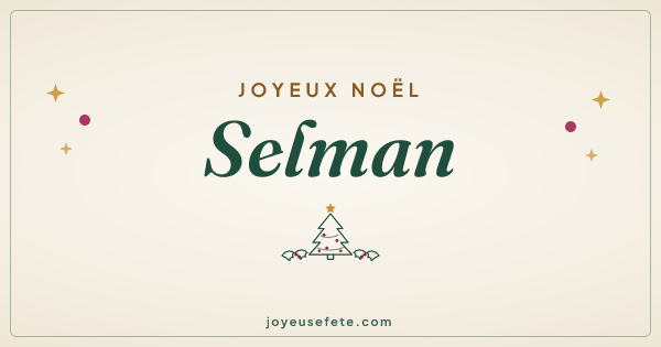 Image « Joyeux Noël Selman » au format large