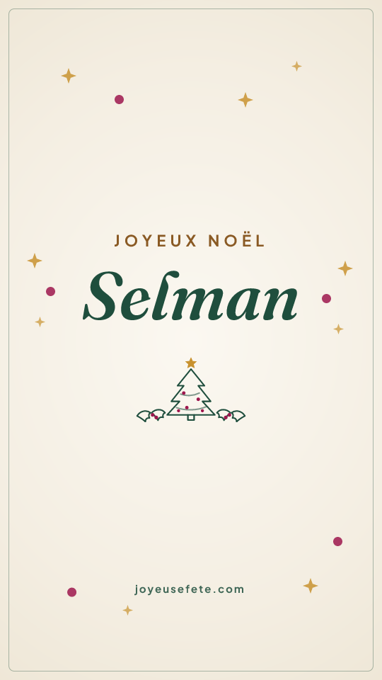 Image « Joyeux Noël Selman » au format story