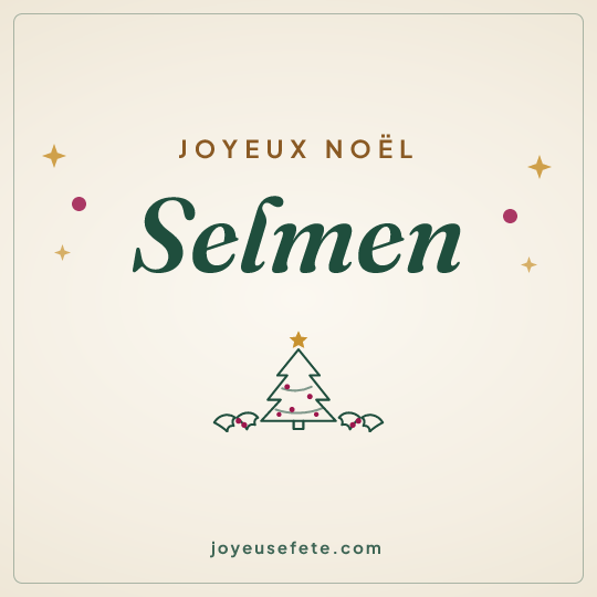 Image carrée « Joyeux Noël Selmen » pour WhatsApp