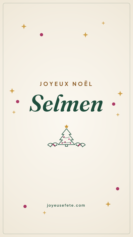 Image « Joyeux Noël Selmen » au format story