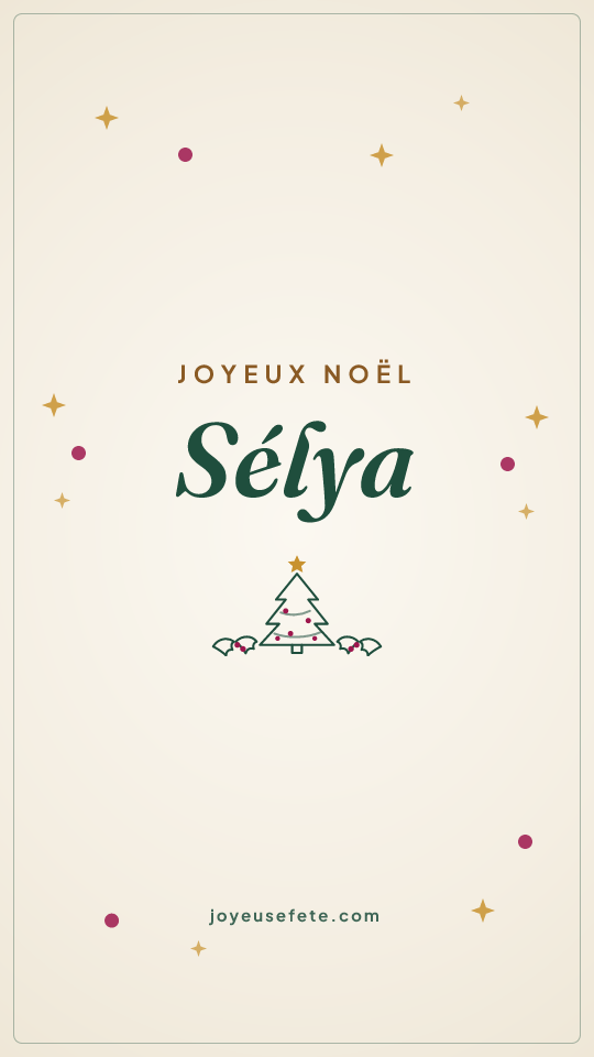 Image « Joyeux Noël Sélya » au format story