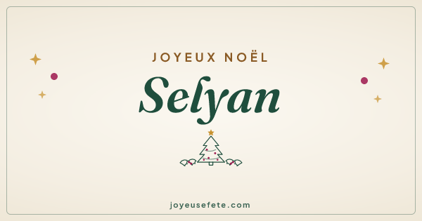 Image « Joyeux Noël Selyan » au format large