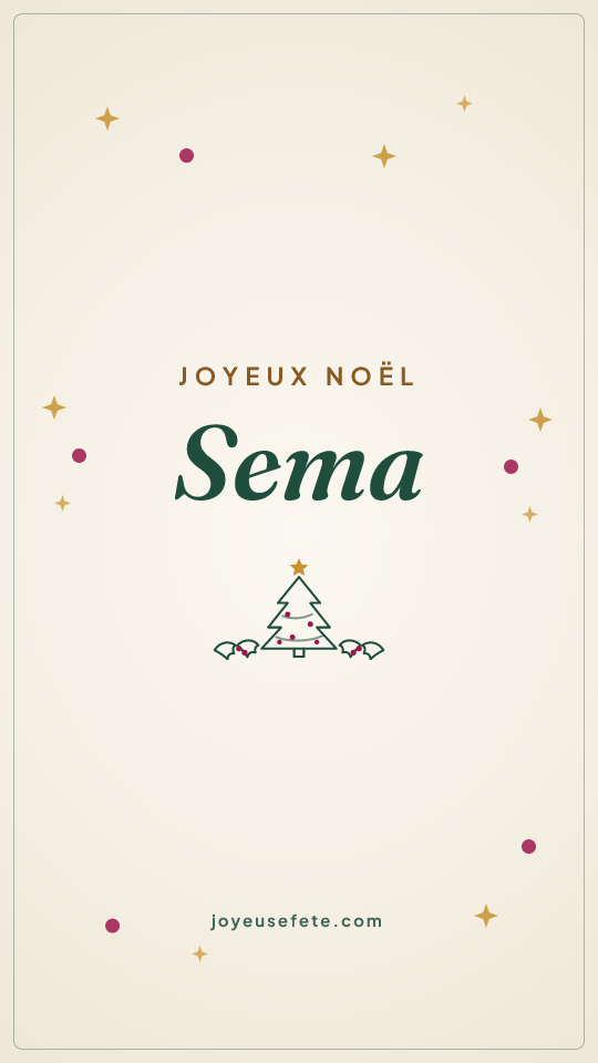 Image « Joyeux Noël Sema » au format story