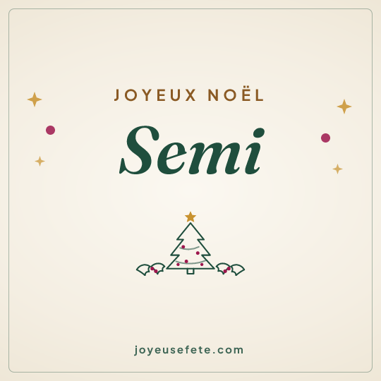 Image carrée « Joyeux Noël Semi » pour WhatsApp