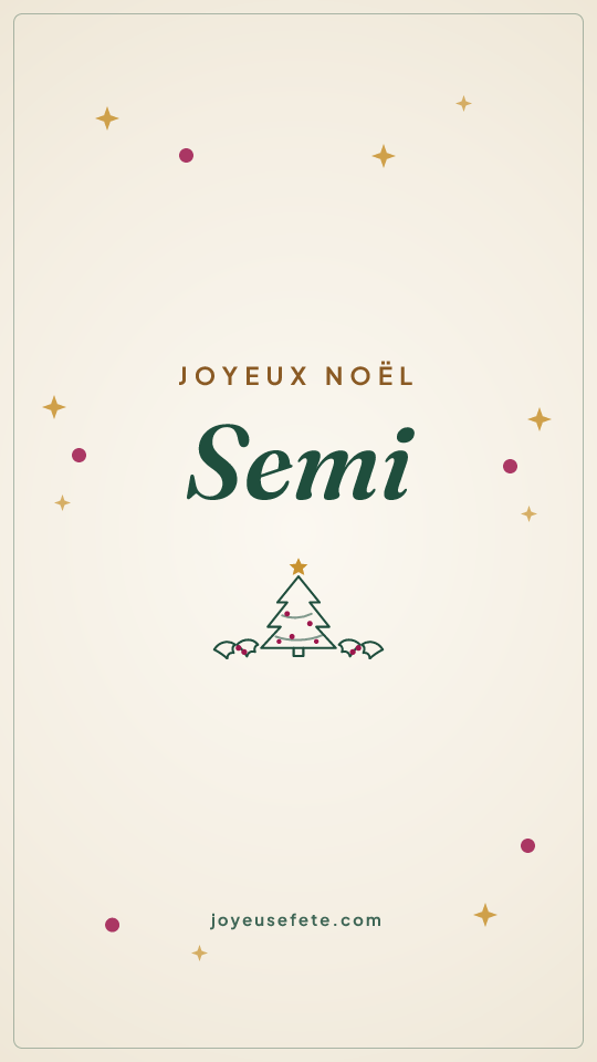 Image « Joyeux Noël Semi » au format story