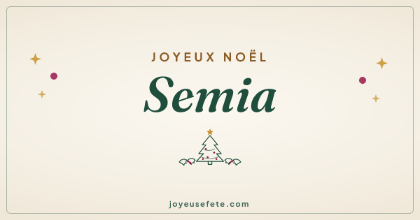Image « Joyeux Noël Semia » au format large