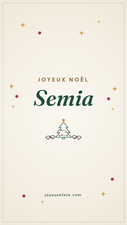 Image « Joyeux Noël Semia » au format story