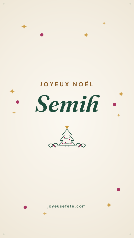 Image « Joyeux Noël Semih » au format story