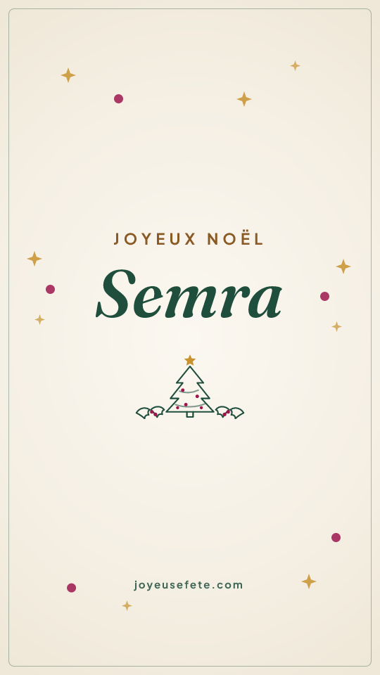 Image « Joyeux Noël Semra » au format story