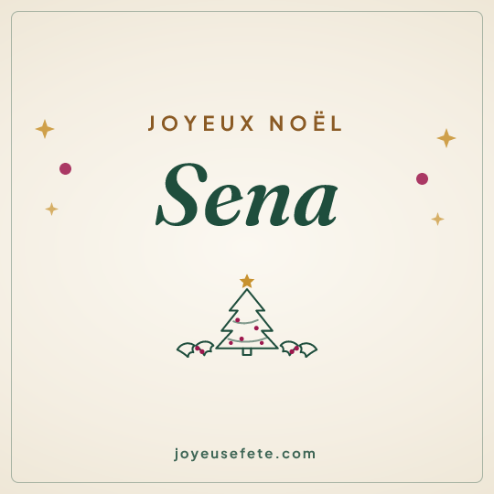 Image carrée « Joyeux Noël Sena » pour WhatsApp