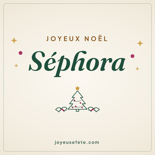 Image carrée « Joyeux Noël Séphora » pour WhatsApp