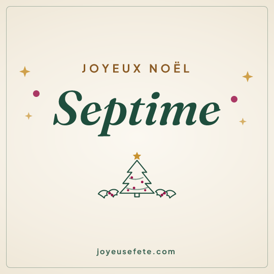 Image carrée « Joyeux Noël Septime » pour WhatsApp