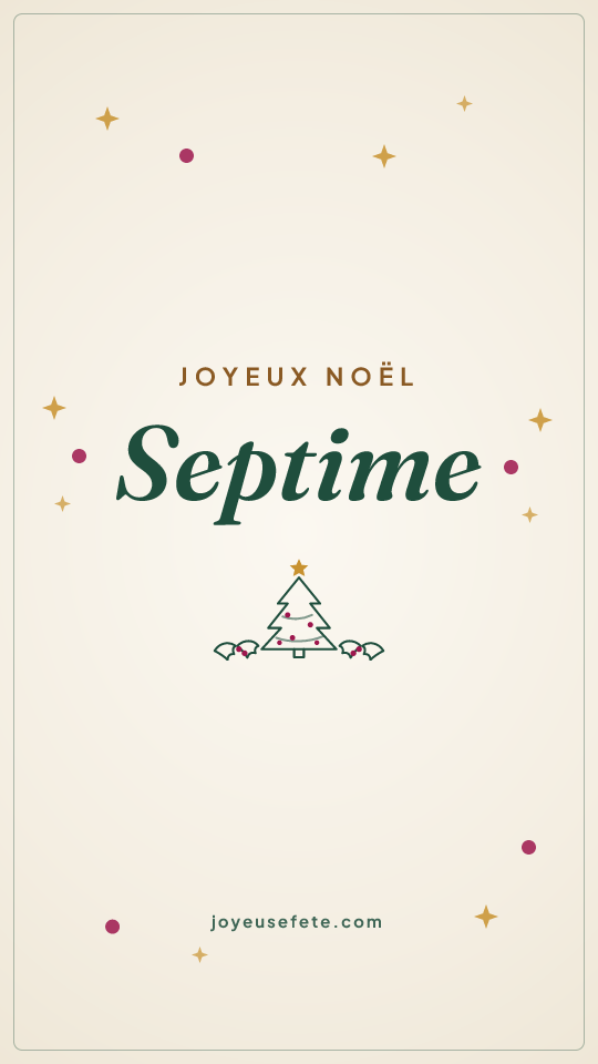 Image « Joyeux Noël Septime » au format story