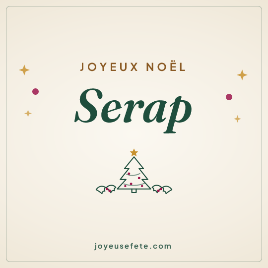 Image carrée « Joyeux Noël Serap » pour WhatsApp