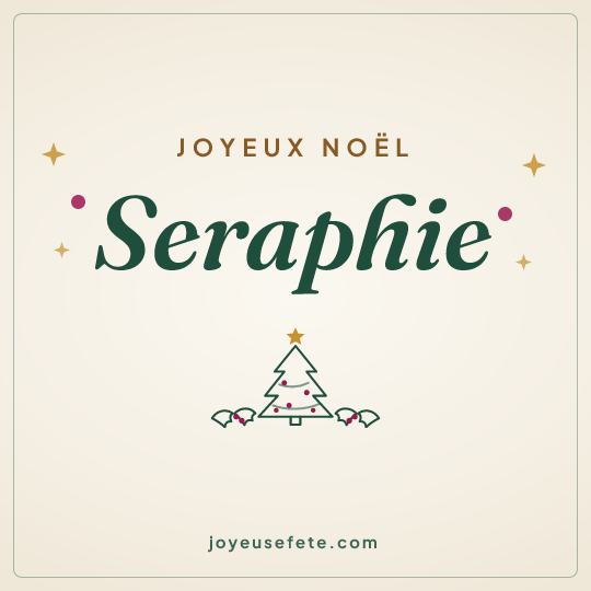 Image carrée « Joyeux Noël Seraphie » pour WhatsApp
