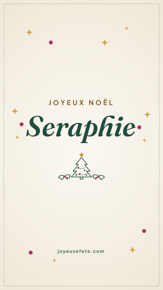 Image « Joyeux Noël Seraphie » au format story