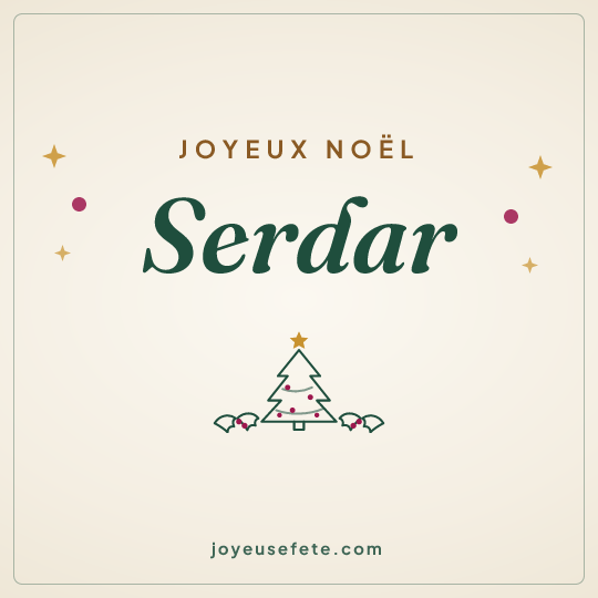 Image carrée « Joyeux Noël Serdar » pour WhatsApp