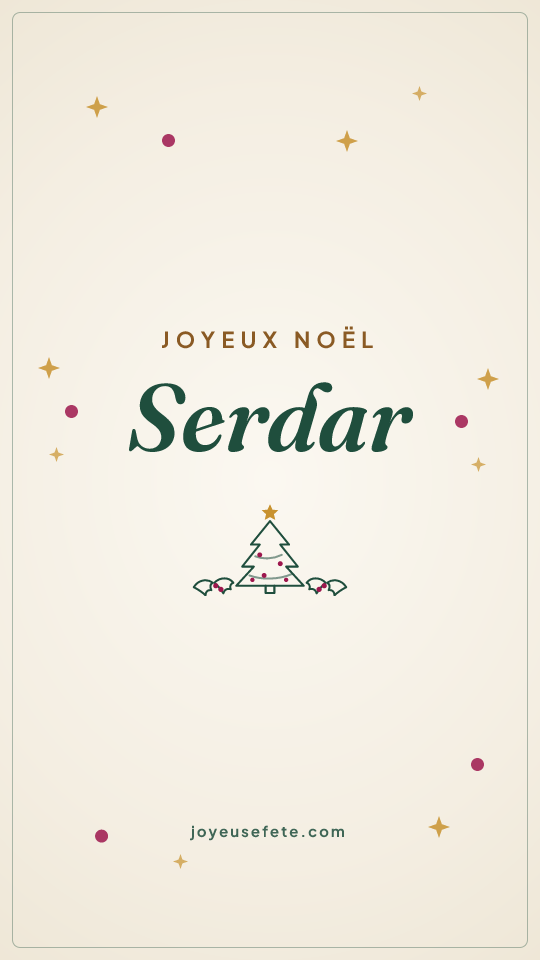 Image « Joyeux Noël Serdar » au format story