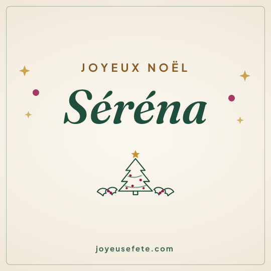 Image carrée « Joyeux Noël Séréna » pour WhatsApp