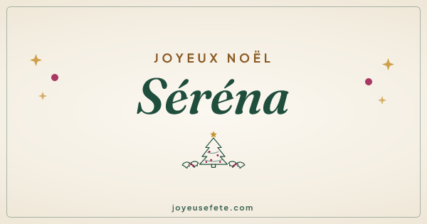 Image « Joyeux Noël Séréna » au format large