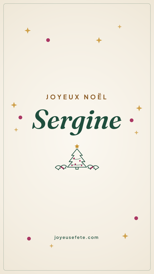Image « Joyeux Noël Sergine » au format story