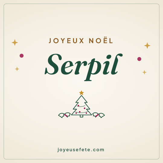 Image carrée « Joyeux Noël Serpil » pour WhatsApp