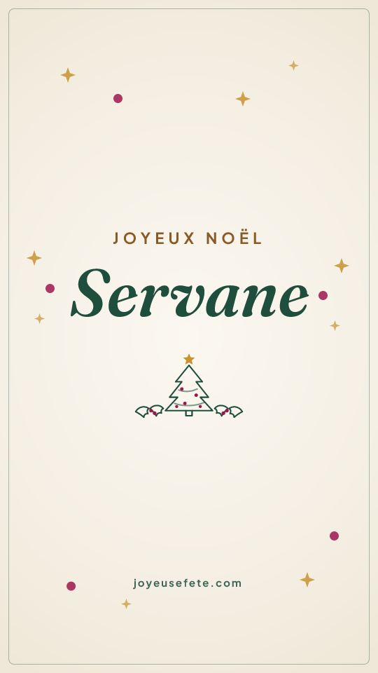 Image « Joyeux Noël Servane » au format story