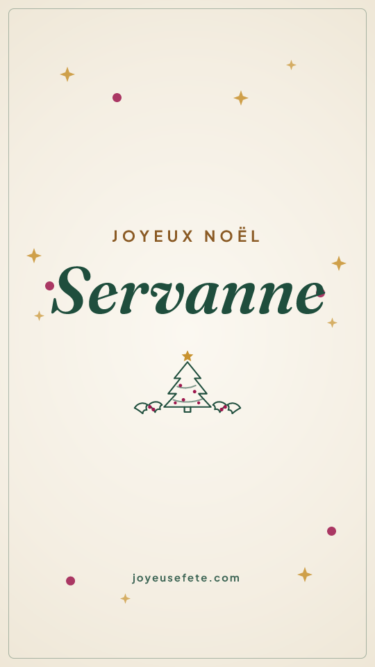 Image « Joyeux Noël Servanne » au format story