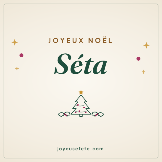 Image carrée « Joyeux Noël Séta » pour WhatsApp