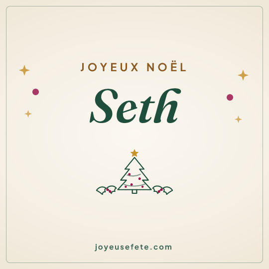 Image carrée « Joyeux Noël Seth » pour WhatsApp