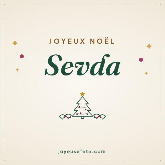 Image carrée « Joyeux Noël Sevda » pour WhatsApp