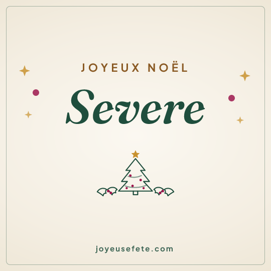 Image carrée « Joyeux Noël Severe » pour WhatsApp