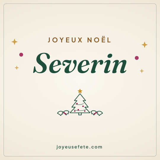 Image carrée « Joyeux Noël Severin » pour WhatsApp