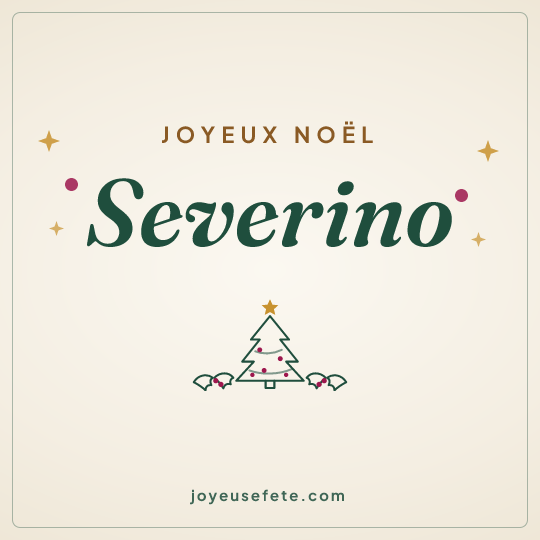 Image carrée « Joyeux Noël Severino » pour WhatsApp