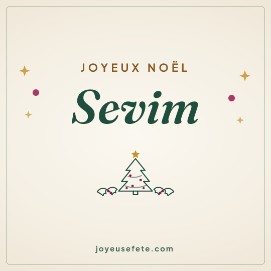 Image carrée « Joyeux Noël Sevim » pour WhatsApp