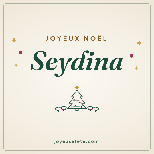 Image carrée « Joyeux Noël Seydina » pour WhatsApp