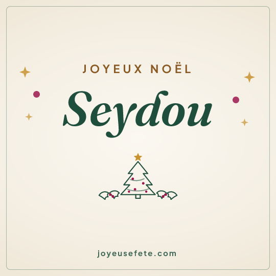 Image carrée « Joyeux Noël Seydou » pour WhatsApp