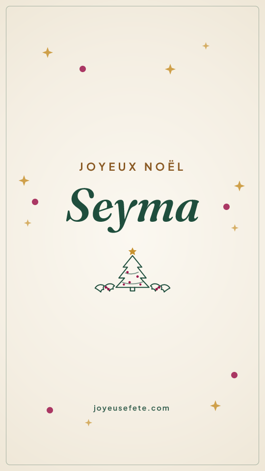 Image « Joyeux Noël Seyma » au format story