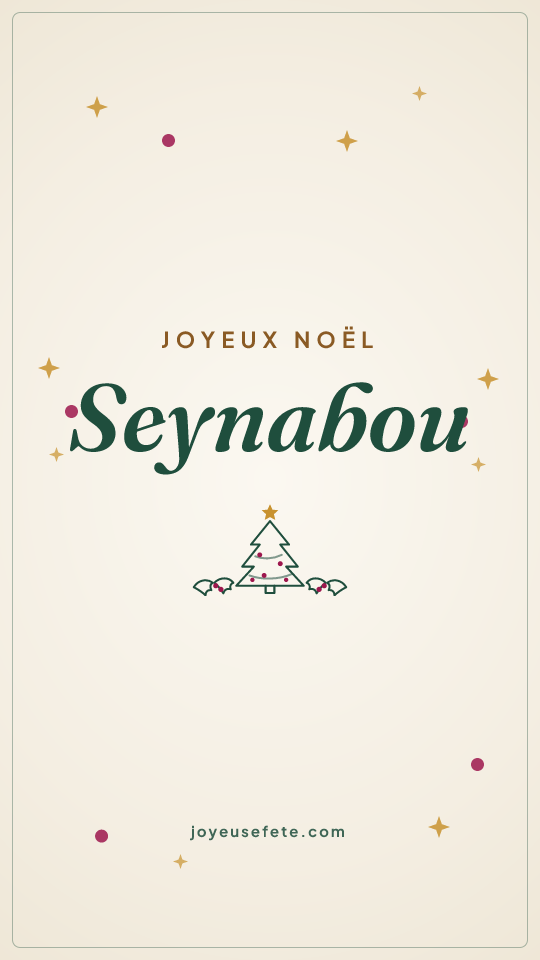 Image « Joyeux Noël Seynabou » au format story