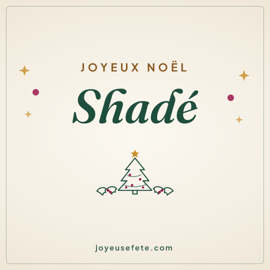 Image carrée « Joyeux Noël Shadé » pour WhatsApp