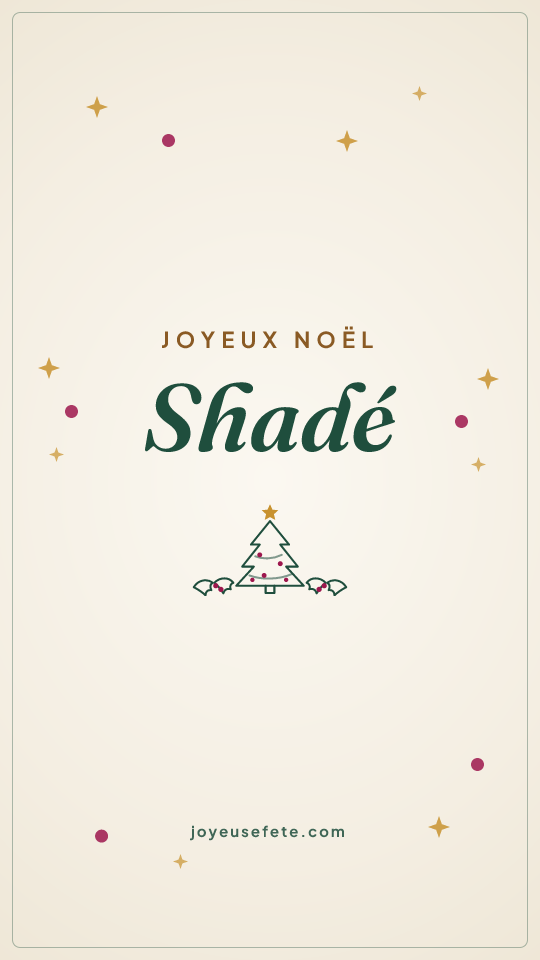 Image « Joyeux Noël Shadé » au format story