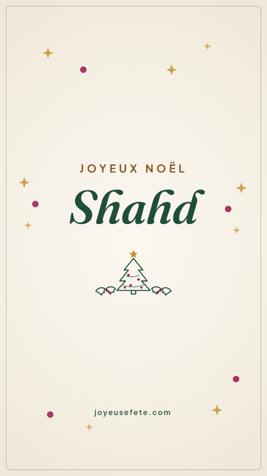 Image « Joyeux Noël Shahd » au format story