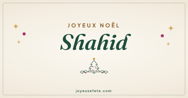 Image « Joyeux Noël Shahid » au format large