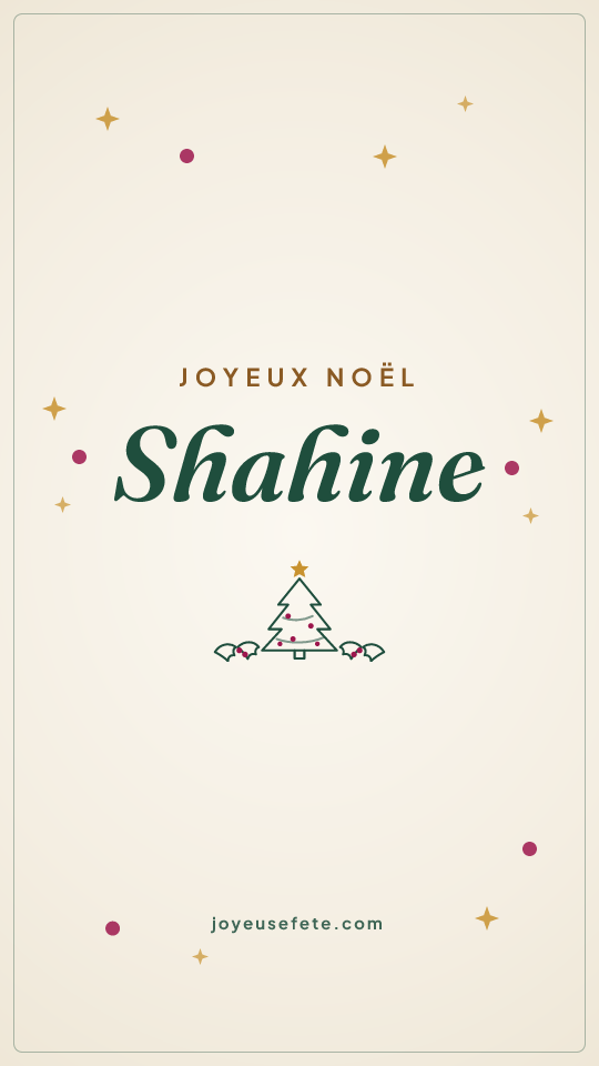 Image « Joyeux Noël Shahine » au format story