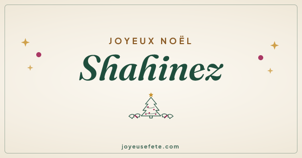 Image « Joyeux Noël Shahinez » au format large
